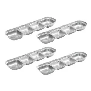 Buy SOGA 26cm Silver Sauce Pan with four Compartments Divided Sauce Dish Kitchen Essential Online - home & living > kitchen & dining > cookware > saucepans - 1 - NZ Depot Free Shipping