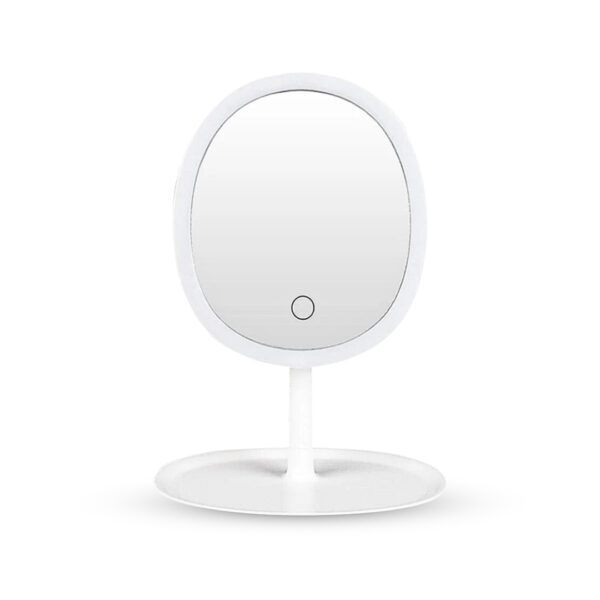 SOGA 26cm White Oval Smart LED Makeup Bedroom Table Vanity Mirror Tricolor Adjustable Light, Home, Bathroom, Bathroom Accessories, Bathroom Storage, ,  - NZ DEPOT 1