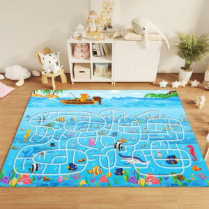 SOGA 2X 120cm Kids Rug Street Map Play Mat, Educational Baby Theme Park Area Rugs, Home & Living, Home Decor, Rugs, Shaggy Rugs, ,  - NZ DEPOT 2