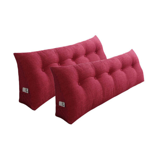 Soga 2X 120Cm Rose Red Triangular Wedge Bed Pillow Headboard Backrest Bedside Tatami Cushion Home Decor, Furniture, Living Room Furniture, Occasional Chairs, , ,  - Nz Depot 1