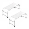 SOGA 2X 140x45cm White Cross Bed Movable Desk Table w/ Adjustable Length & Height, Furniture, Living Room Furniture, Tables, , ,  - NZ DEPOT 1