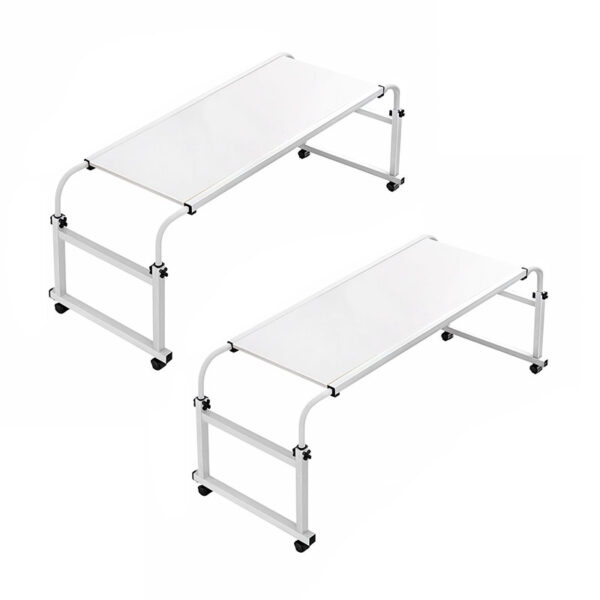 SOGA 2X 140x45cm White Cross Bed Movable Desk Table w/ Adjustable Length & Height, Furniture, Living Room Furniture, Tables, , ,  - NZ DEPOT 1