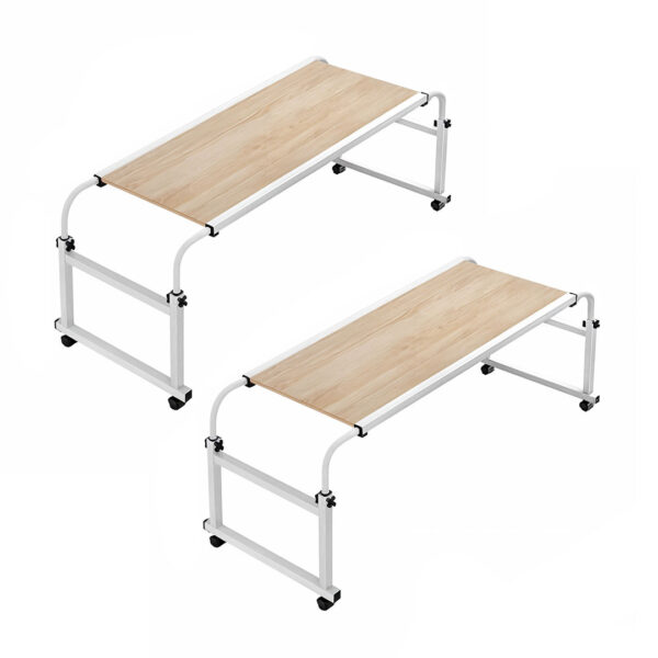 SOGA 2X 140x45cm Wood Cross Bed Movable Desk Table w/ Adjustable Length & Height, Furniture, Living Room Furniture, Tables, , ,  - NZ DEPOT 1