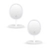 SOGA 2X 26cm White Oval Smart LED Makeup Bedroom Table Vanity Mirror Tricolor Adjustable Light, Home>Bathroom>Bathroom Accessories>Bathroom Storage, , , , ,  - NZ DEPOT 1