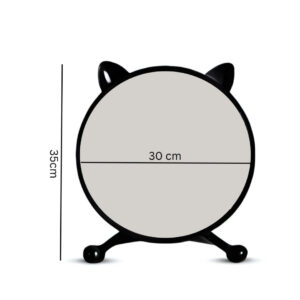 SOGA 2X 30cm Black Smart Makeup Bedroom Table Mirror Cat Ear Style No LED Light, Home, Bathroom, Bathroom Accessories, Bathroom Storage, ,  - NZ DEPOT 2