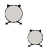 SOGA 2X 30cm Black Smart Makeup Bedroom Table Mirror Cat Ear Style No LED Light, Home>Bathroom>Bathroom Accessories>Bathroom Storage, , , , ,  - NZ DEPOT 1