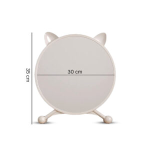 SOGA 2X 30cm White Smart Makeup Bedroom Table Mirror Cat Ear Style No LED Light, Home, Bathroom, Bathroom Accessories, Bathroom Storage, ,  - NZ DEPOT 2