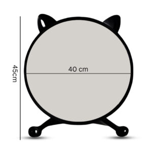 SOGA 2X 40cm Black Smart Makeup Bedroom Table Mirror Cat Ear Style No LED Light, Home, Bathroom, Bathroom Accessories, Bathroom Storage, ,  - NZ DEPOT 2