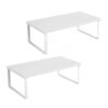 SOGA 2X 40cm White Computer Monitor Elevated Stand Desktop Support Station Rack, Furniture>Living Room Furniture>Tables, , , , ,  - NZ DEPOT 1