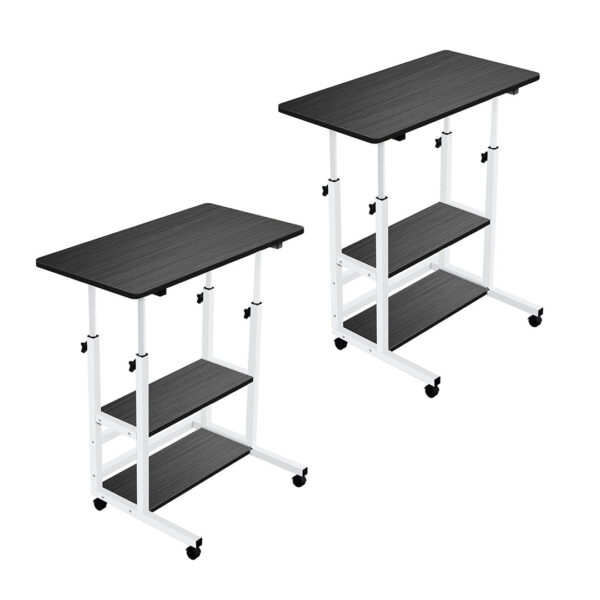 SOGA 2X 40x80cm Gray Bedside Table Movable Bedroom Desk Student Computer Table, Furniture, Living Room Furniture, Tables, , ,  - NZ DEPOT 1