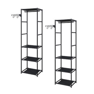 SOGA 2X 45x35cm Hanging Clothes Rack Storage w/ 3 Layer Organizer Adjustable ShelvesSturdy Space-Saving, Furniture, Storage & Shelving, Shoe Storage, , ,  - NZ DEPOT 1