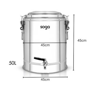 SOGA 2X 50L Stainless Steel Insulated Stock Pot Dispenser Hot & Cold Beverage Container With Tap, Home & Living, Kitchen & Dining, Barware, Spirit Dispensers, ,  - NZ DEPOT 2