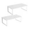 SOGA 2X 50cm White Computer Monitor Elevated Stand Desktop Support Station Rack, Furniture>Living Room Furniture>Tables, , , , ,  - NZ DEPOT 1