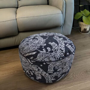 SOGA 2X 50x30CM Black Round Soft Pouffe Seat Cushion Elegant Home Accent D?cor Stylish Footstool, Furniture, Living Room Furniture, Occasional Chairs, , ,  - NZ DEPOT 2