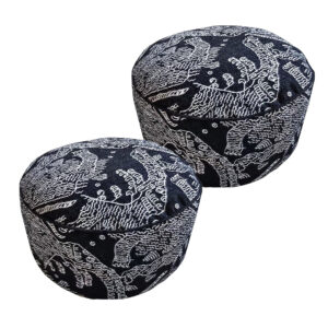 SOGA 2X 50x30CM Black Round Soft Pouffe Seat Cushion Elegant Home Accent D?cor Stylish Footstool, Furniture, Living Room Furniture, Occasional Chairs, , ,  - NZ DEPOT 1