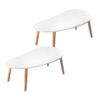 SOGA 2X 80x40cm White Living Room Nordic  Coffee Table Simple Modern Home Style, Furniture>Living Room Furniture>Tables, , , , ,  - NZ DEPOT 1