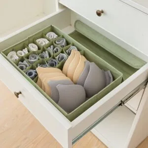 Buy SOGA 2X Green Flip Top Underwear Storage Box Foldable Wardrobe Partition Drawer Home Organiser Online - Furniture/Storage & Shelving/Home Storage - 2 - NZ Depot Free Shipping