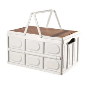 Buy SOGA 30L White Car & Camping Foldable Storage Box Crate Stackable Container with Handle Online - Furniture/Storage & Shelving/Home Storage - 1 - NZ Depot Free Shipping