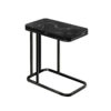 SOGA 30x50cm Black Ceramic Sofa Side Square Mini Table w/ Black Metal Legs, Furniture>Living Room Furniture>Tables, , , , ,  - NZ DEPOT 1