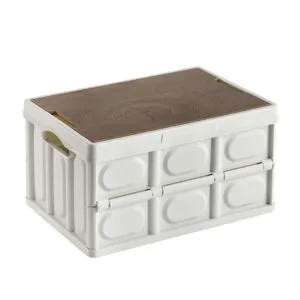Buy SOGA 52.5x35.5cm 55L White Car & Camping Foldable Storage Box Crate Stackable Container No Handle Online - Furniture/Storage & Shelving/Home Storage - 1 - NZ Depot Free Shipping