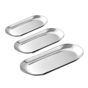 Buy SOGA Gold Nordic Oval Plate Set Small, Medium and Large for 3 Pieces Kitchen Online - home & living > kitchen & dining > cookware > saucepans - 1 - NZ Depot Free Shipping