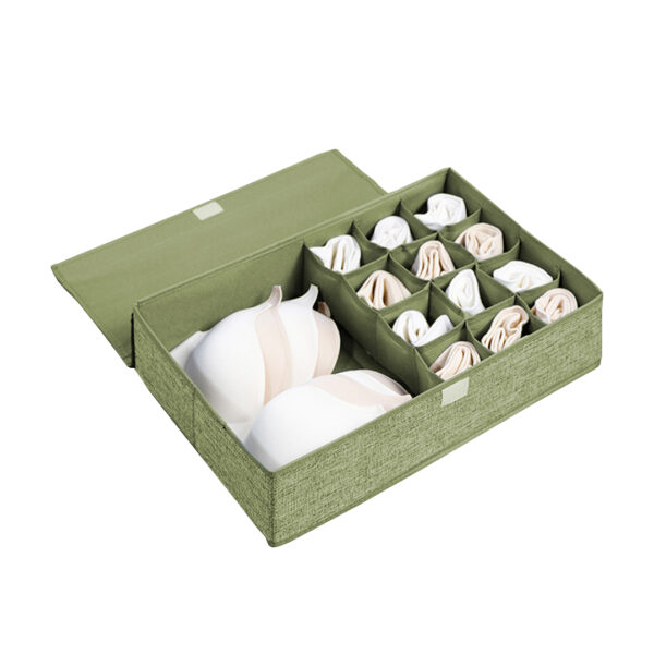 SOGA Green Flip Top Underwear Storage Box Foldable Wardrobe Partition Drawer Home Organiser, Furniture, Storage & Shelving, Home Storage, , ,  - NZ DEPOT 1