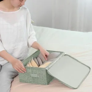 Buy SOGA Green Small Portable Double Zipper Storage Box Moisture Proof Clothes Basket Foldable Home Organiser Online - Furniture/Storage & Shelving/Home Storage - 2 - NZ Depot Free Shipping