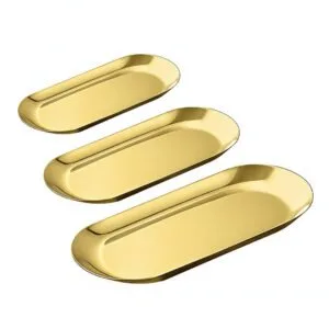 Buy SOGA Silver Nordic Oval Plate Set Small Medium, and Large for 3 Pieces Kitchen Essentials Online - home & living > kitchen & dining > cookware > saucepans - 1 - NZ Depot Free Shipping