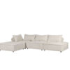 Hazel Sectional Sofa Velvet Cream