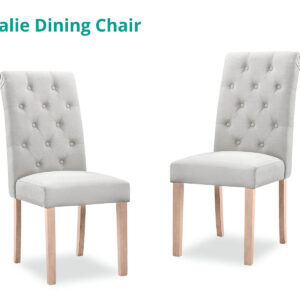 Natalie Dining Chair x2 Linen Beige