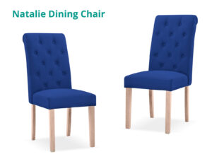 Ds Natalie Dining Chair X2 Linen Blue Pr71837 Dining Chairs Nz Depot - Nz Depot