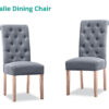 Natalie Dining Chair x2 Linen Grey