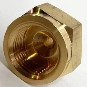 Buy Yong Da Refrig Products Fitting - Brass Cylinder Adaptor 1/4 M.Fl X 3/4 F.P.T CA04-12 Front View
