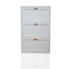 Lonna Steel Shoe Cabinet 3-Layer White