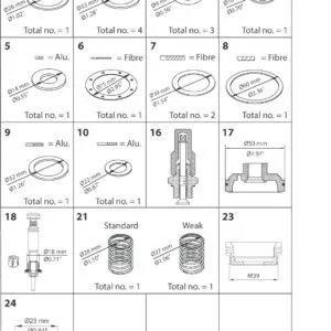 Buy Danfoss Overhaul Kit, Overhaul Kit 027F0677 Front View
