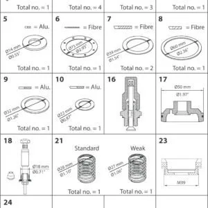 Buy Danfoss Overhaul Kit, Overhaul Kit 027F0700 Front View