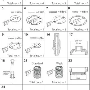 Buy Danfoss Overhaul Kit, Overhaul Kit 027F0704 Front View