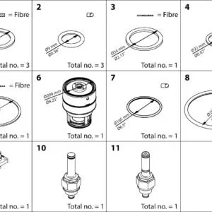 Buy Danfoss Overhaul Kit, Overhaul Kit 027H7223 Front View