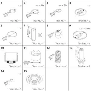 Buy Danfoss Overhaul Kit, Overhaul Kit 032F2342 Front View