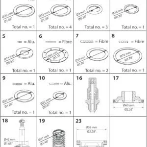 Buy Danfoss Pml, Size 32, Overhaul Kit 027F0556 Front View