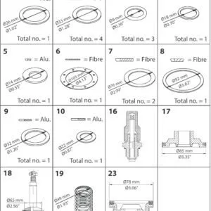 Buy Danfoss Pml, Size 50, Overhaul Kit 027F0558 Front View