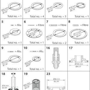 Buy Danfoss Pmlx, Size 65, Overhaul Kit 027F0570 Front View