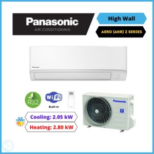 Panasonic 2.0kW AERO Kit System Z Series (AKR) Wall Mounted Split System Air Conditioner CS-Z20AKRW CU-Z20AKR - NZ DEPOT