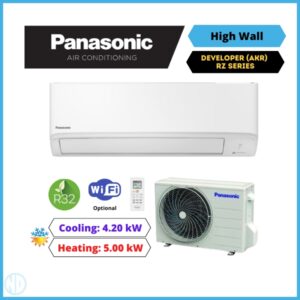 Panasonic 4.2kW Developer Kit System RZ Series (AKR) Wall Mounted Split System Air Conditioner CS-RZ42AKRW CU-RZ42AKR - NZDEPOT