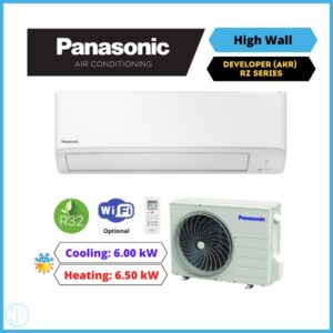 Panasonic 6.0kW Developer Kit System RZ Series (AKR) Wall Mounted Split System Air Conditioner CS-RZ60AKRW CU-RZ60AKR - NZDEPOT