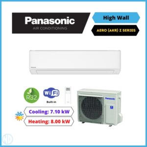 Panasonic 7.1kW AERO Kit System Z Series (AKR) Wall Mounted Split System Air Conditioner CS-Z71AKRW CU-Z71AKR - NZ DEPOT