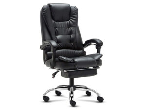 Percy Massage Office Chair PU Black PR7148 Office Chairs NZ DEPOT