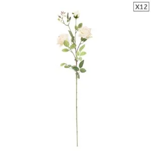 Buy SOGA 12pcs Artificial Silk Flower Fake Rose Bouquet Table Decor White Online - Home & Living/Home Decor/Artificial Plants - 1 - NZ Depot Free Shipping