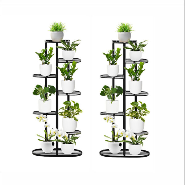 Soga 2X 7 Tier 8 Pots Black Metal Plant Rack Flowerpot Storage Display Stand Holder Home Garden Decor, Home &Amp; Living, Home Decor, Indoor Pots, Planters And Plant Stands, , ,  - Nz Depot 1