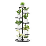 SOGA 7 Tier 8 Pots Black Metal Plant Rack Flowerpot Storage Display Stand Holder Home Garden Decor, Home & Living>Home Decor>Indoor Pots, Planters and Plant Stands, , , , ,  - NZ DEPOT 1